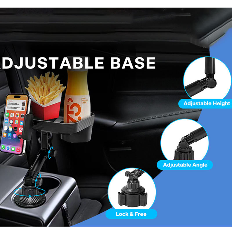 Gulaki 3-in-1 Car Drink Support Stand Travel Table Food Eating Tray - Multifunctio<i></i>nal Car Holder