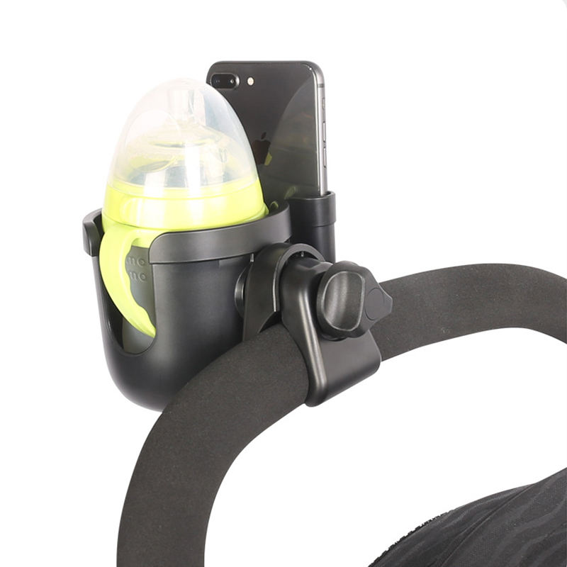 Gulaki HOE034 Two-in-One Stroller Phone Cup Holder - Multifunctio<i></i>nal Car Water Cup Holder for Bicycl